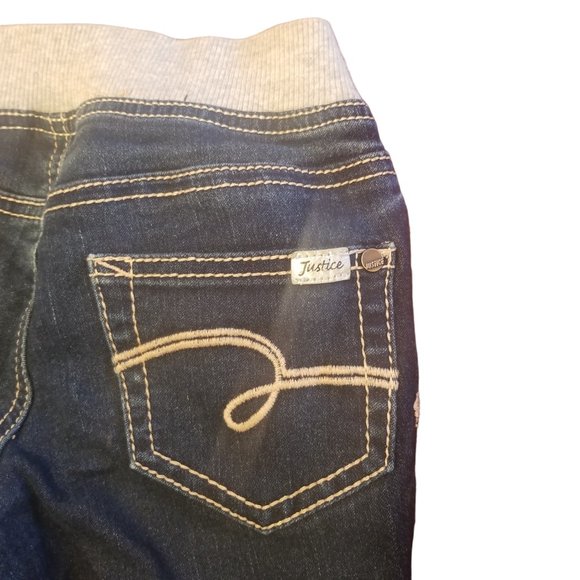 EUC | Justice Jeans | 3/4 Length | Elasticized Waist | Girl's | Size: 8R - Picture 4 of 10